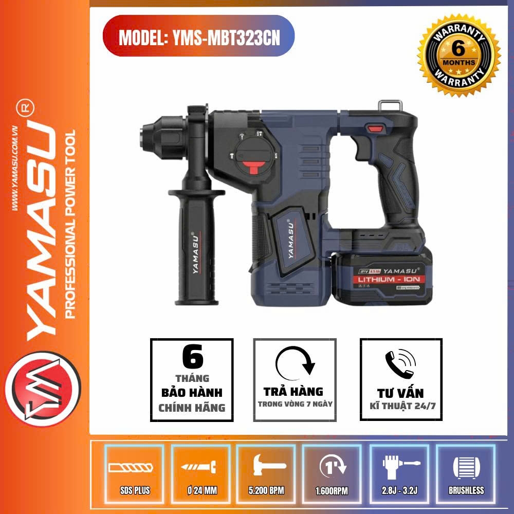 MÁY KHOAN BÊ TÔNG PIN YAMASU MBT32-3CN ĐA NĂNG ( THÂN MÁY)