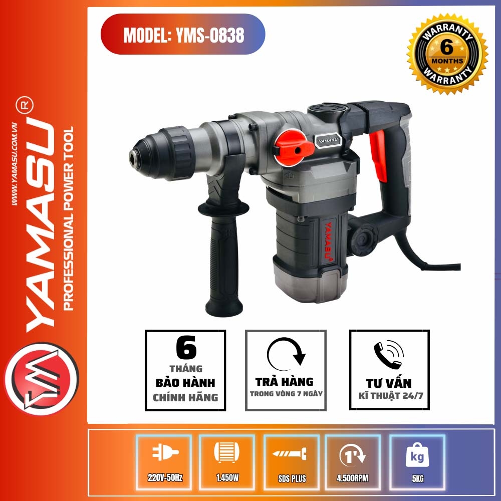 MÁY KHOAN BÊ TÔNG YAMASU YMS-0838 CÔNG SUẤT 1450W