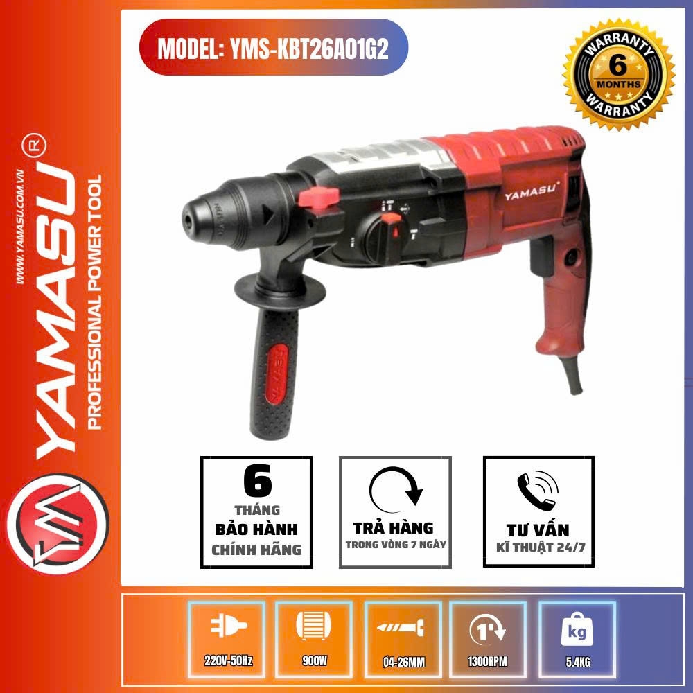 MÁY KHOAN BÊ TÔNG ĐẢO CHIỀU YMS-KBT26A01G2 (Ổ THAN)