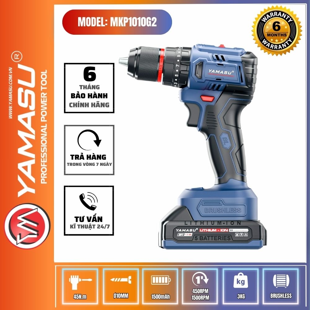 MÁY KHOAN PIN YAMASU YMS-MKP1010G2 PIN 21V