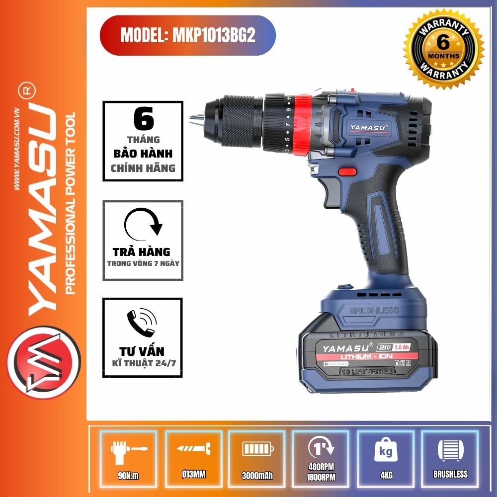 MÁY KHOAN PIN YAMASU YMS-MKP1013B PIN 21V