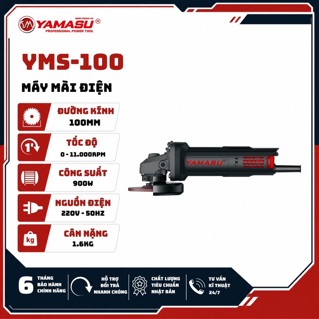 MÁY MÀI GÓC TAY NGẮN YMS-100 ( Công tắc đuôi )