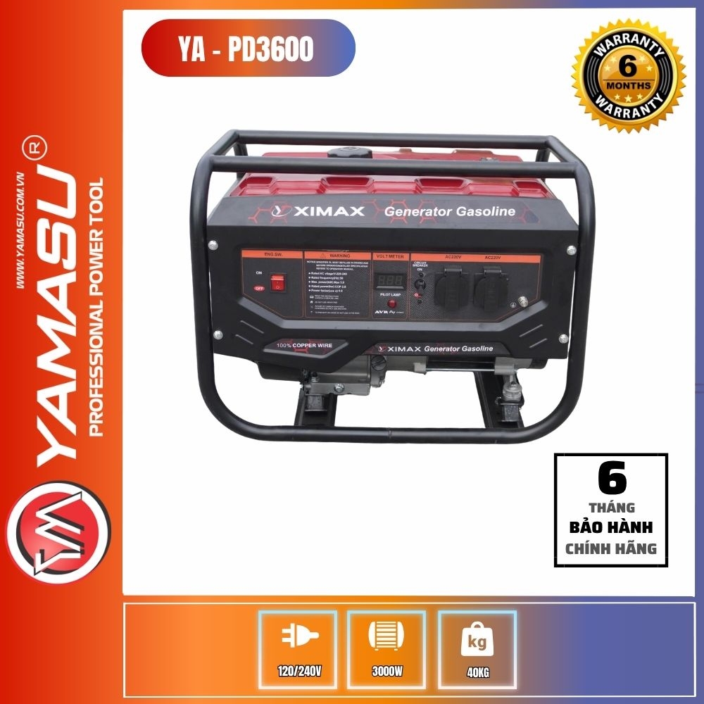 MÁY PHÁT ĐIỆN YAMASU YA-PD3600 GIẬT NỔ, CÔNG SUẤT 3000W