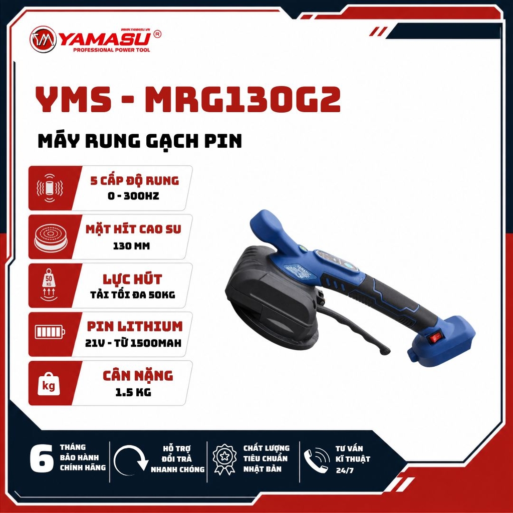 MÁY HÍT-RUNG GẠCH PIN 21V YAMASU YMS-MRG130G2