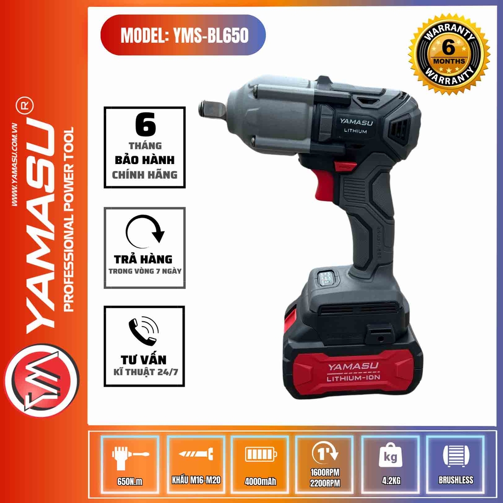 MÁY SIẾT BU LÔNG YAMASU YMS - M20-BL650 CÔNG SUẤT 650N