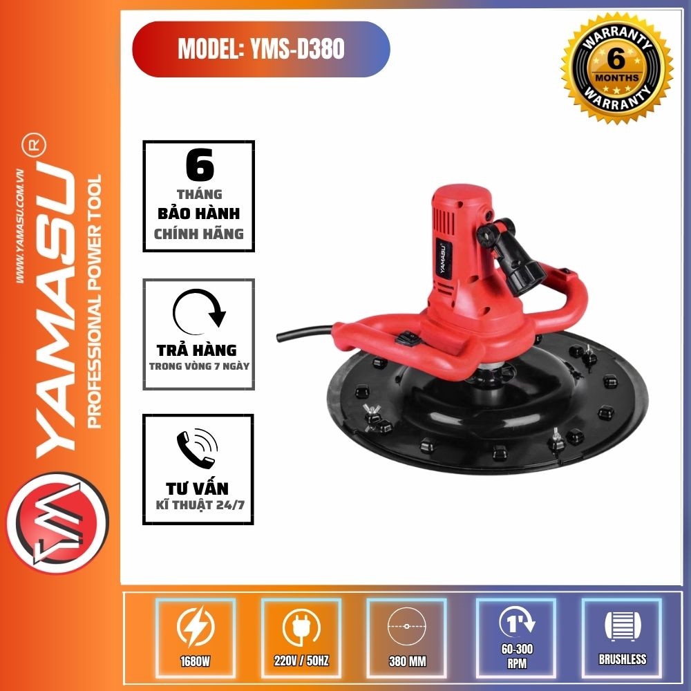 MÁY XOA VỮA CẦM TAY YAMASU YMS-D380 CÔNG SUẤT 1680W