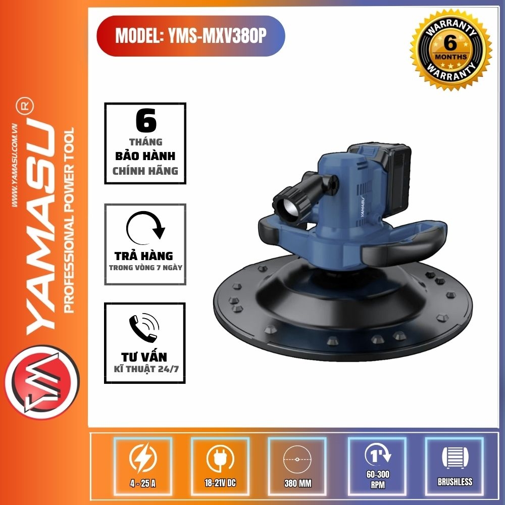 MÁY XOA VỮA PIN YAMASU YMS-MXV380P (THÂN MÁY)