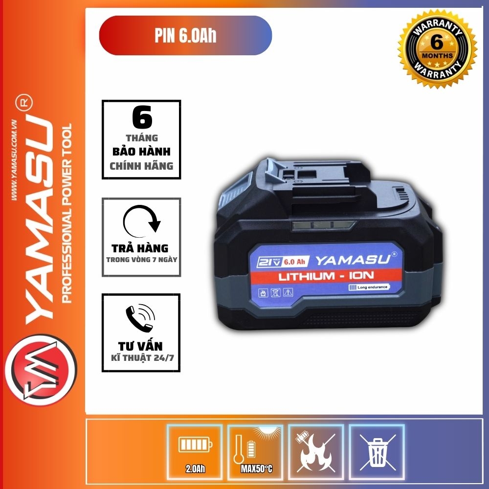 PIN YAMASU M21-6.0AH (CHÂN PHỔ THÔNG)