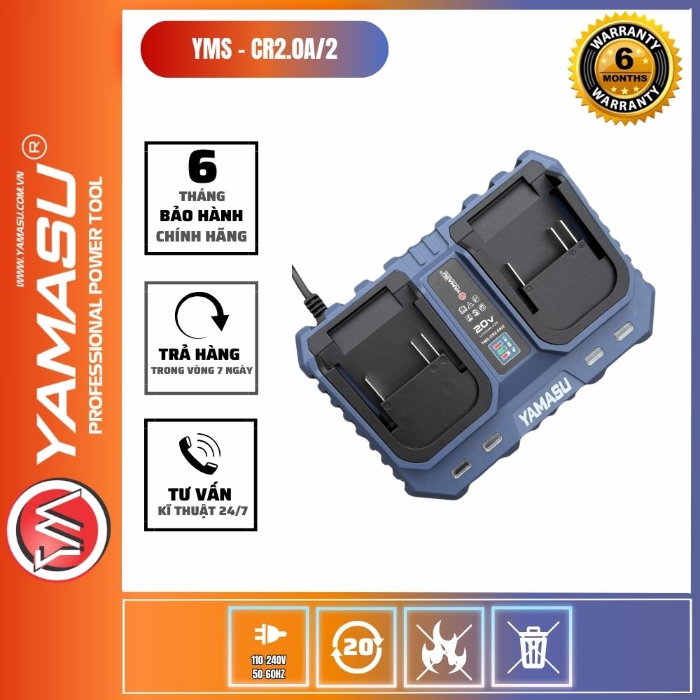 SẠC ĐÔI 21V -2.0A YMS-CR2.0A/2