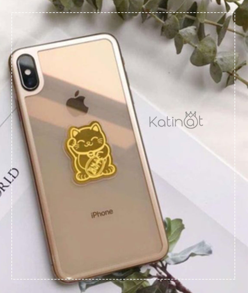Mèo thần tài mạ vàng giữ may mắn