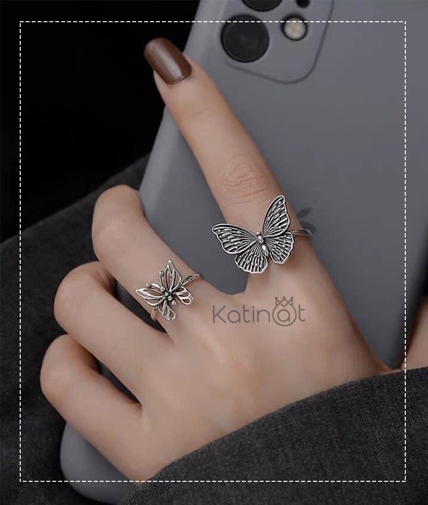 Nhẫn bạc hình con bướm