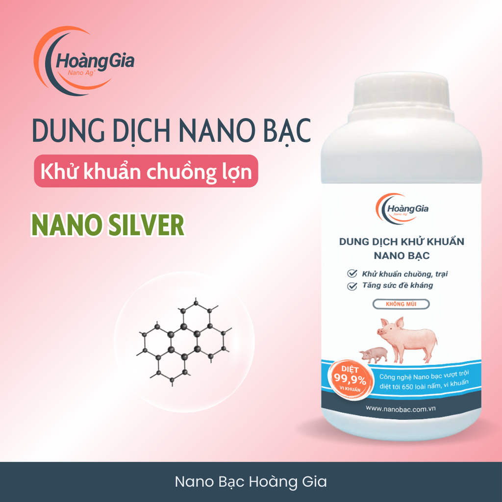 Dung Dịch Nano Bạc Khử Khuẩn - Chuồng Lợn