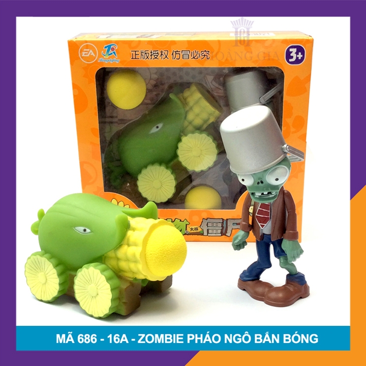 Đồ chơi trẻ em mô hình zombie & pháo ngô bắn bóng  - Mã 686-16A