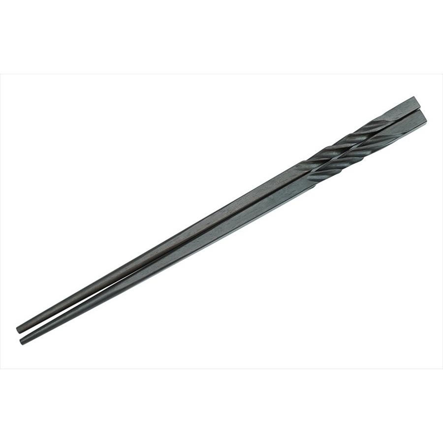 Đũa gỗ mun vuông đầu xoắn - hộp 10 đôi