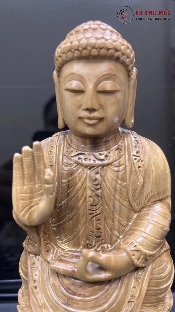 Tượng phật gỗ Đàn Hương Ấn Độ  - 15cm