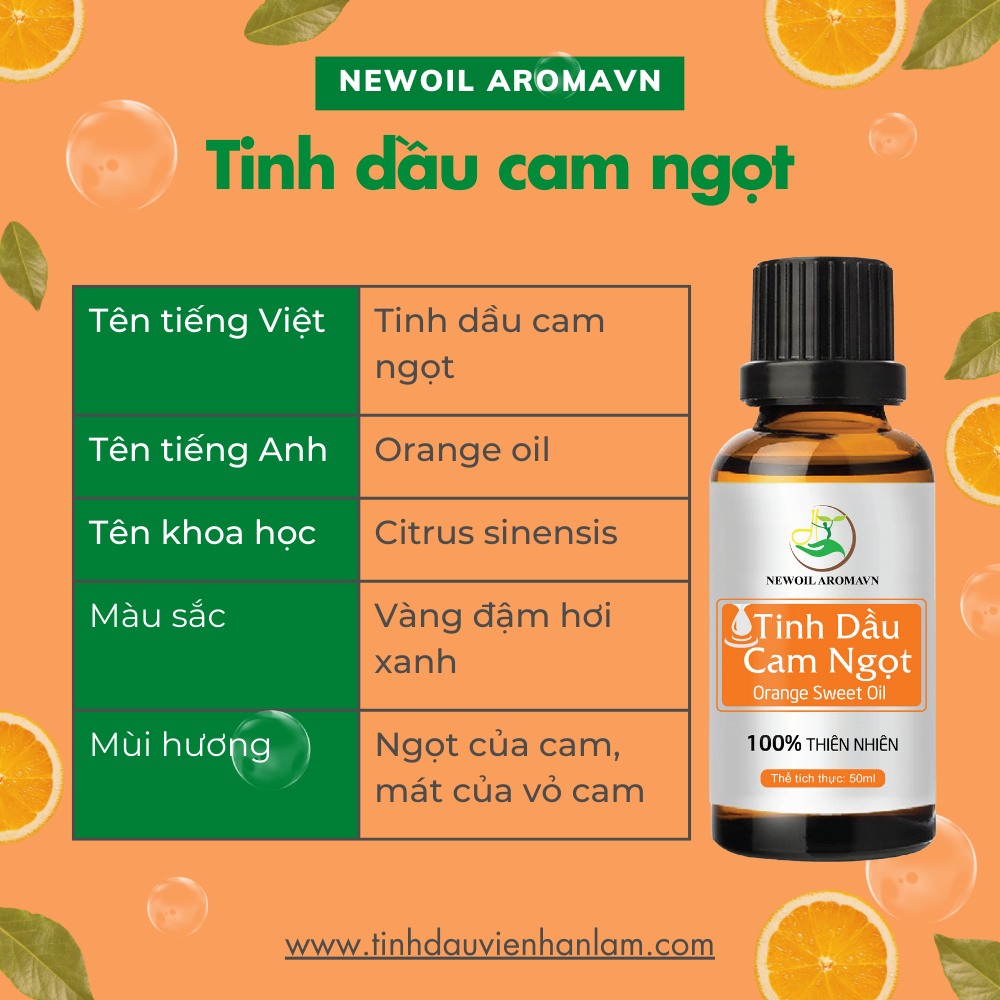 Tinh dầu Cam ngọt nguyên chất - Sweet Orange Essential Oil