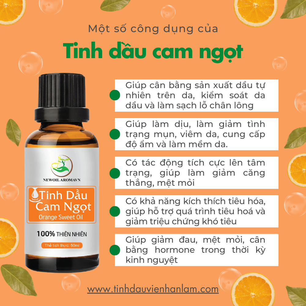 Tinh dầu Cam ngọt nguyên chất - Sweet Orange Essential Oil