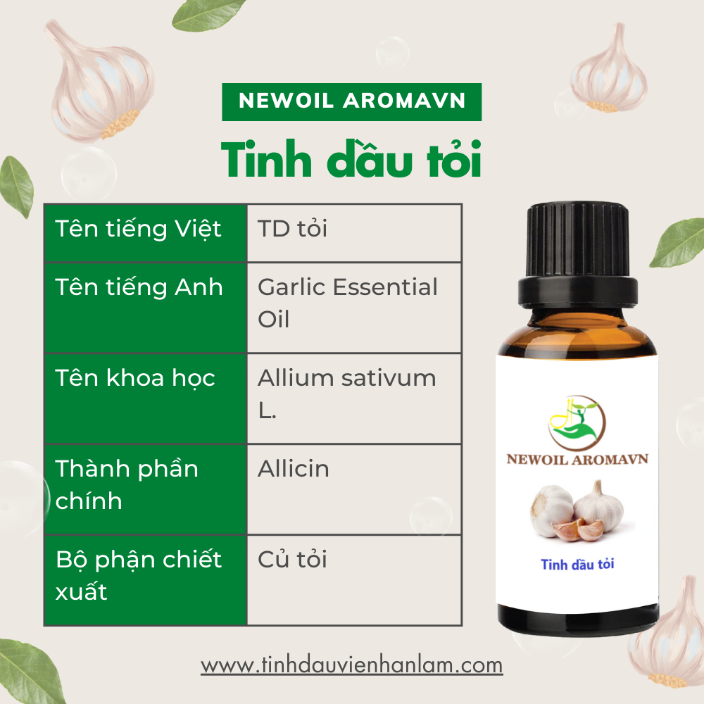 Tinh dầu tỏi nguyên chất Garlic Esssential Oil 1 lít