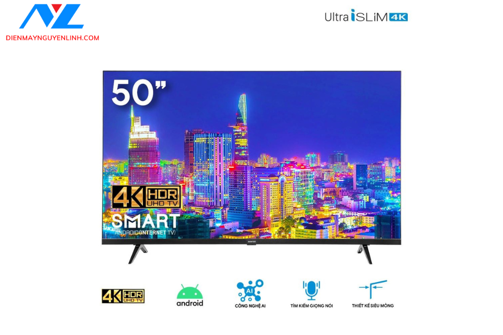 Smart Tivi Asanzo Ultra Islim Pro 4K 50 inch 50U72