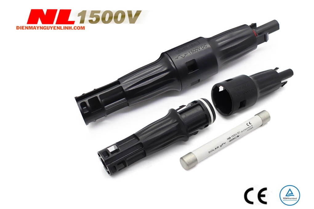 Đầu nối MC4 có cầu chì 1500V DC