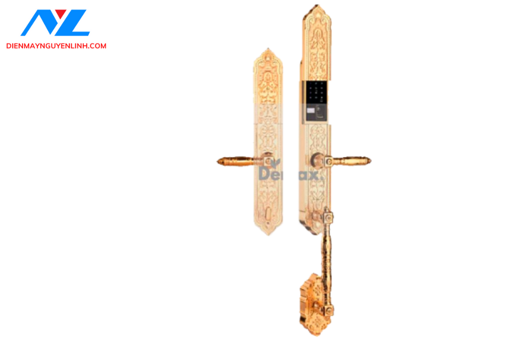 Khóa cửa đại sảnh biệt thự Demax EL886 Gold App Wifi