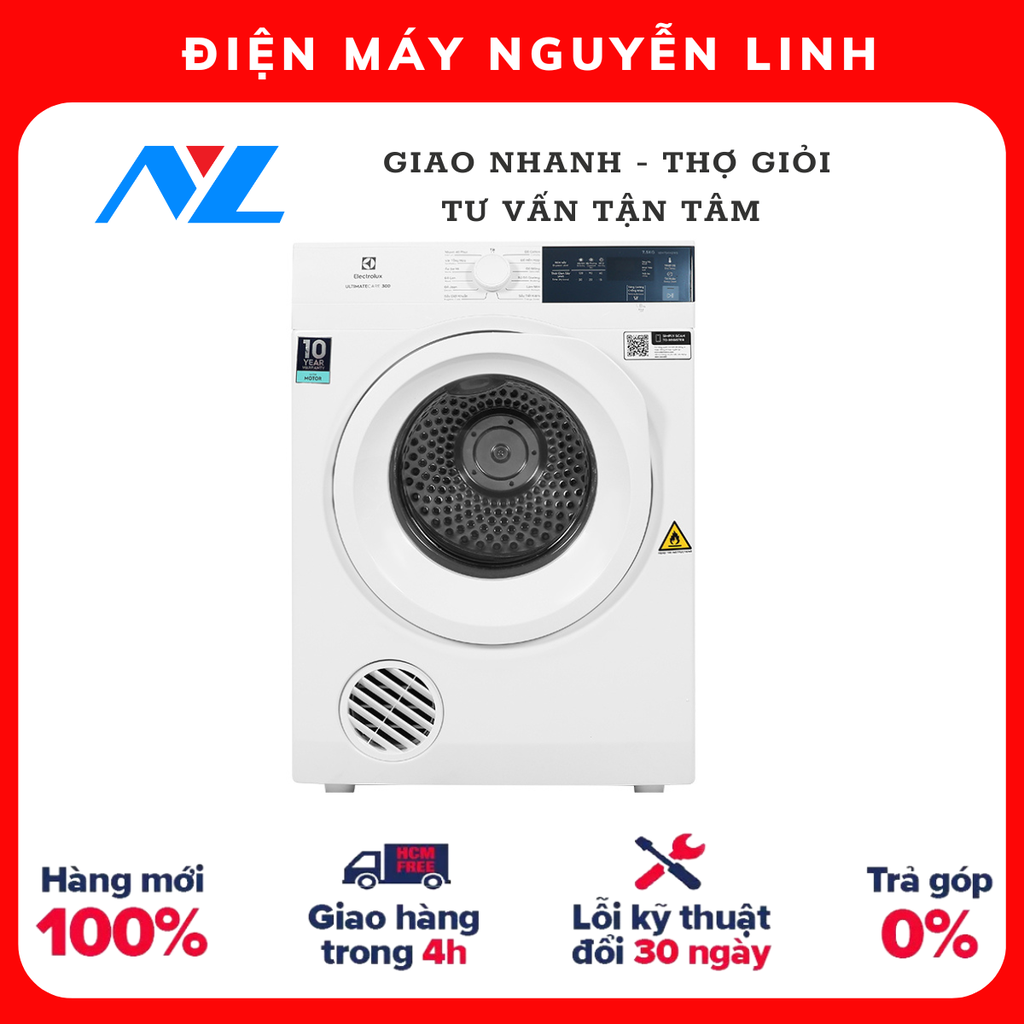 Máy sấy thông hơi Electrolux 7.5 Kg EDV754H3WB