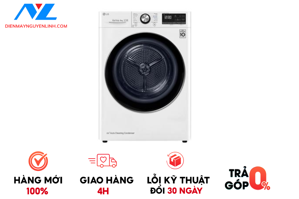 Máy sấy bơm nhiệt LG 9.0 KG DVHP09W