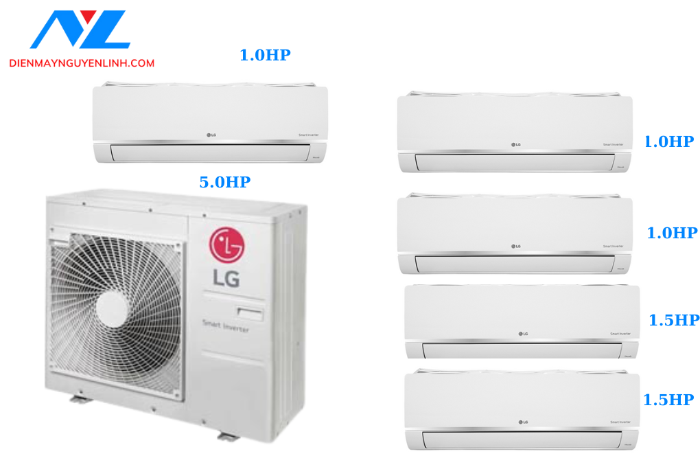 Combo Điều hòa Multi LG A5UQ48GFA1/AMNQ09GSJA0 + AMNQ12GSJA0