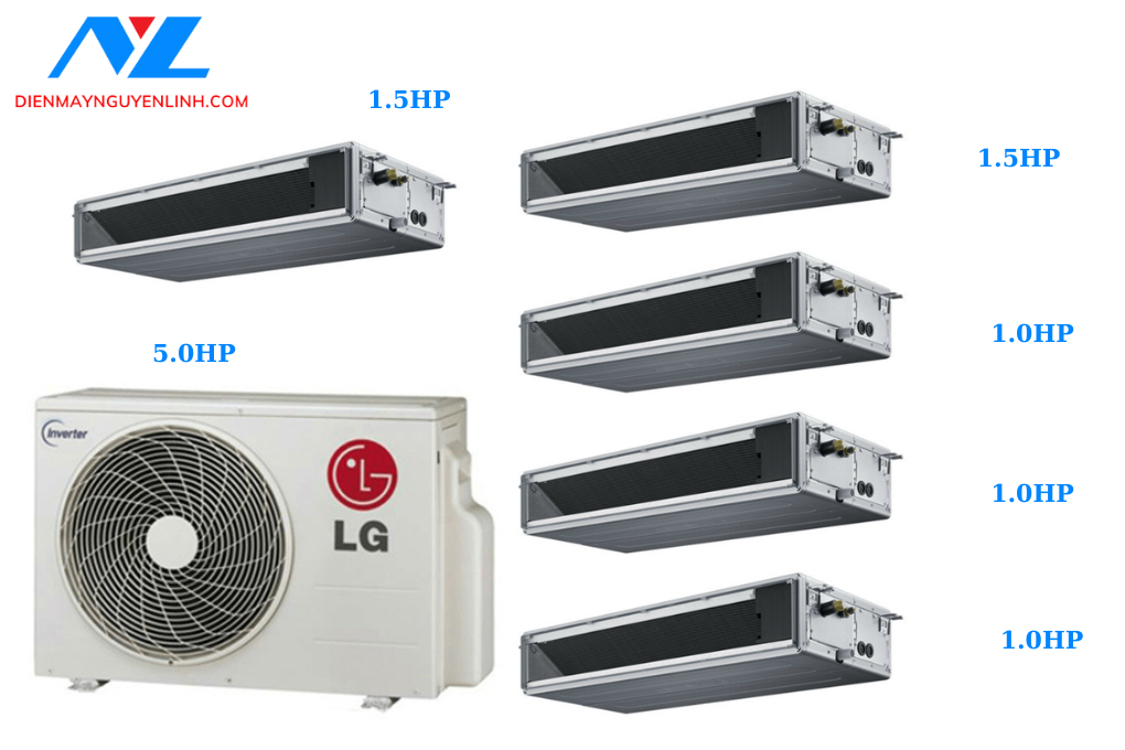 Combo điều hòa Multi LG A5UQ48GFA1/AMNQ09GL1A0 + AMNQ12GL2A0