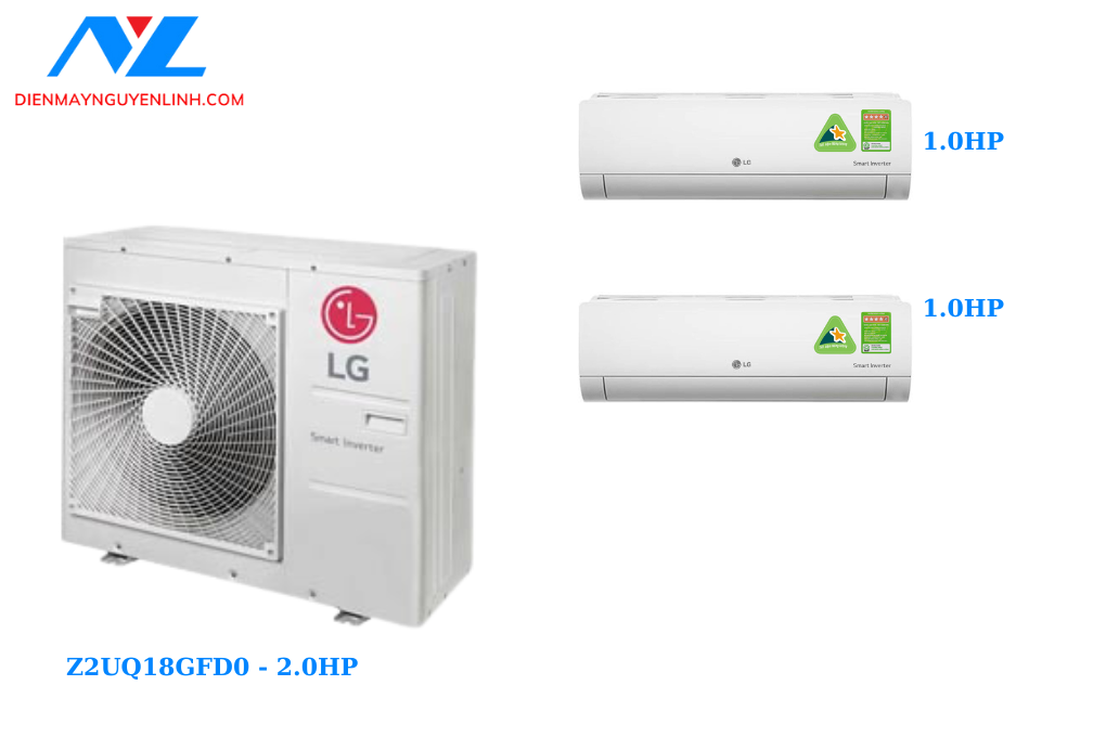 Multi LG Inverter Z2UQ18GFD0 / AMNQ09GSJA0 + AMNQ09GSJA0
