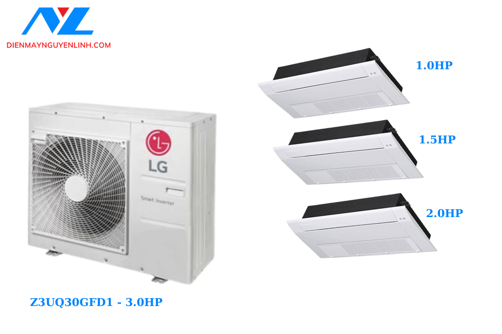 Combo Multi LG Inverter 3.0 HP Z3UQ30GFD1 + 3 DÀN LẠNH