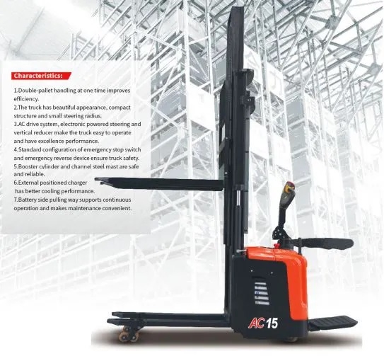 Xe nâng tay điện Stacker 1.5 tấn, 2.0 tấn Heli CDD15/20 J-S