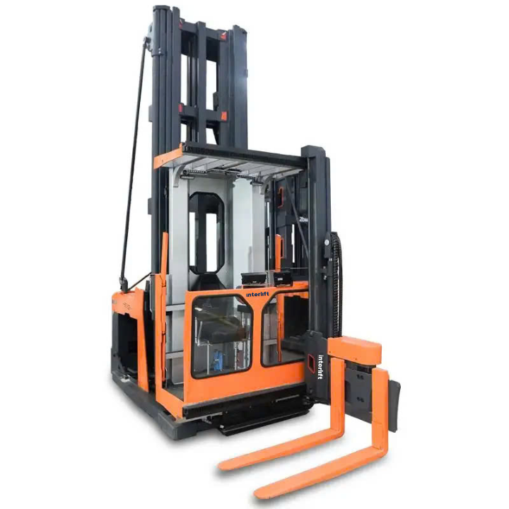 Xe nâng VNA Interlift VUE 1.6 tấn dẫn hướng từ tính, loại nâng người lên cao