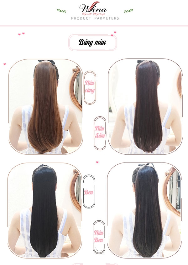 Tóc Cột Quặm Tóc Thật 60cm TCT-03 | Shop Tóc Giả Wina Wigs