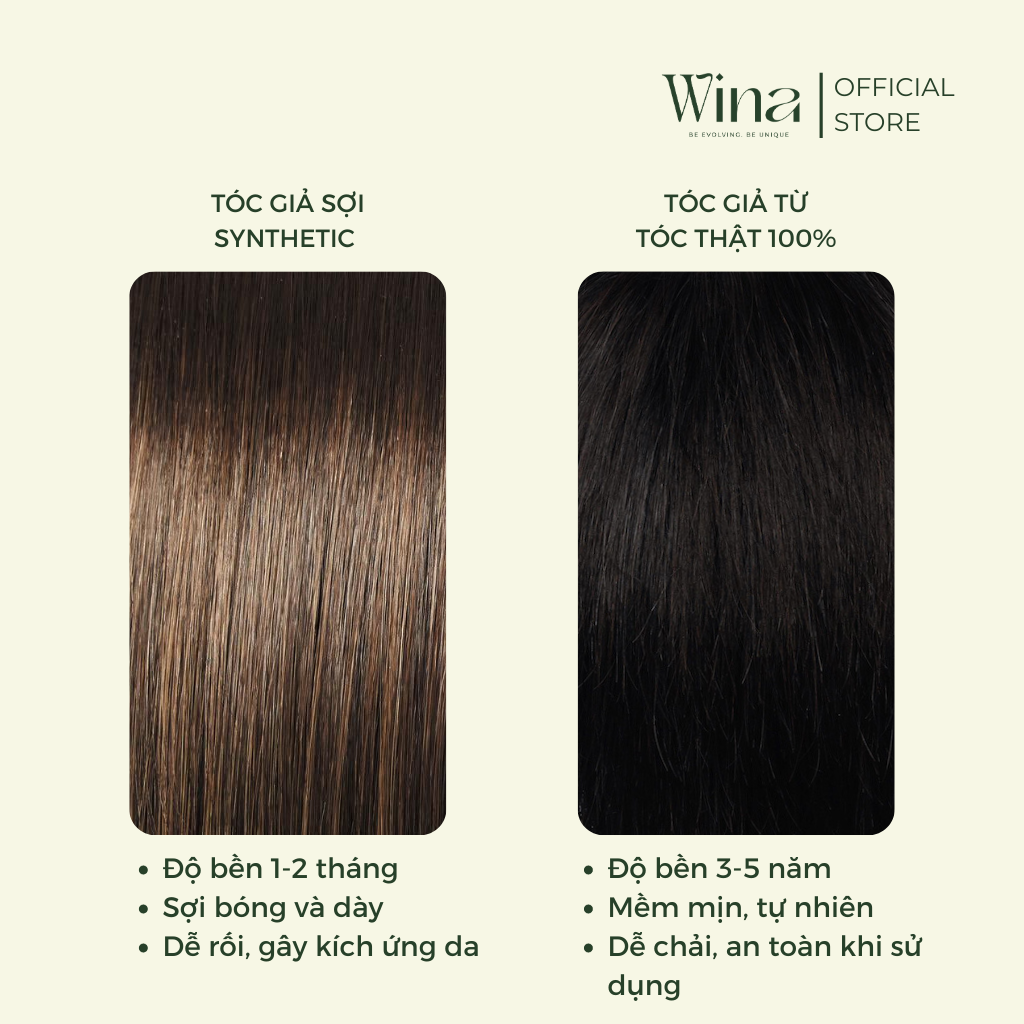 Tóc Giả Nữ Nguyên Đầu Bằng Tóc Thật Bob Ngắn Full Kim
