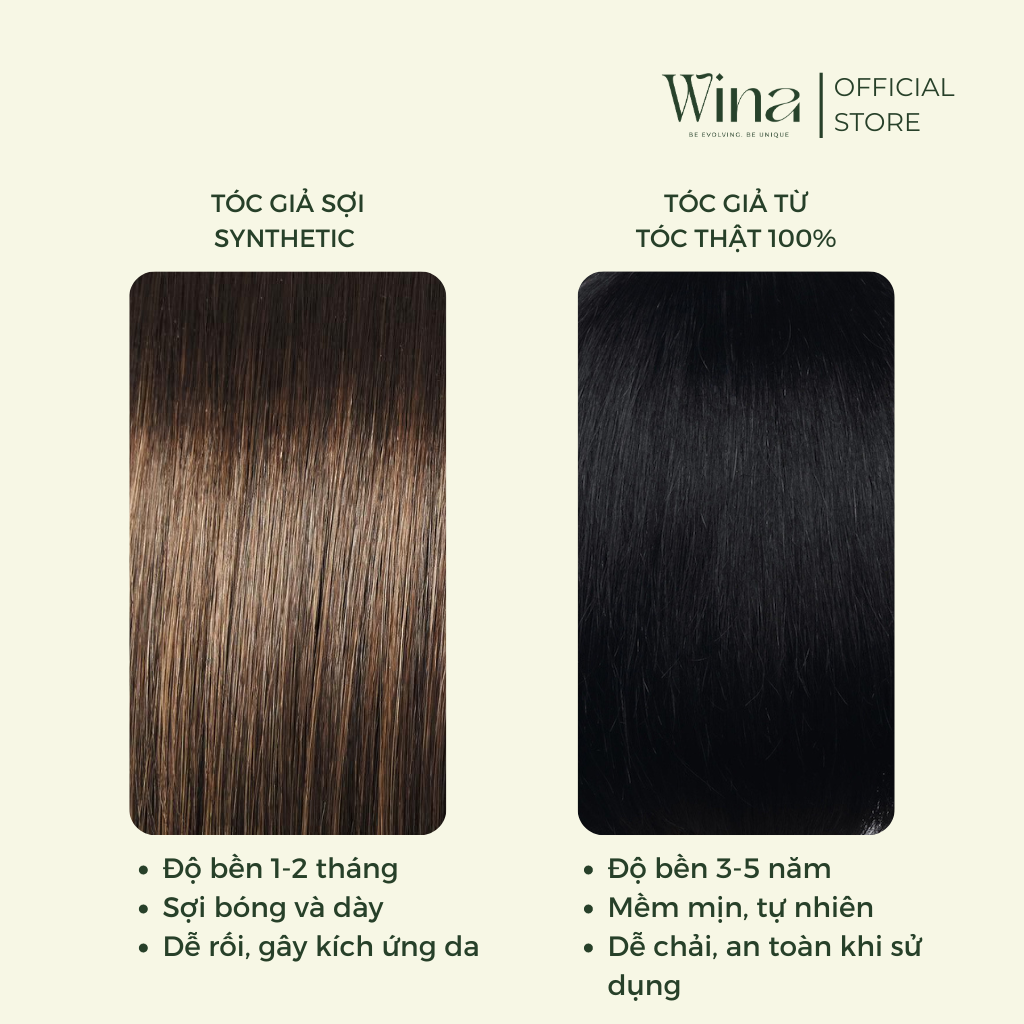 Tóc Giả Nguyên Đầu Kiểu Bob Cúp Ngắn Bằng Tóc Thật 25cm