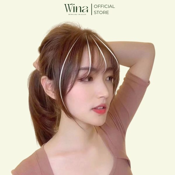 Tóc Thật Phủ Đỉnh Mái Thưa Form 360 Độ Đường Ngôi Dài 22cm MPDMT20