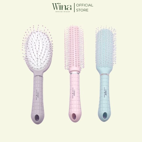 Lược Tròn Chải Tóc & Gỡ Rối Tạo Kiểu Tóc Xoăn Uốn Phồng 25cm LT-03 | Tóc Giả Wina