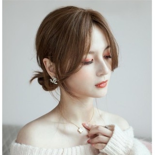 Tóc Giả Hai Mái Phủ Đỉnh 3D Tóc Thật Wina Dài 30cm