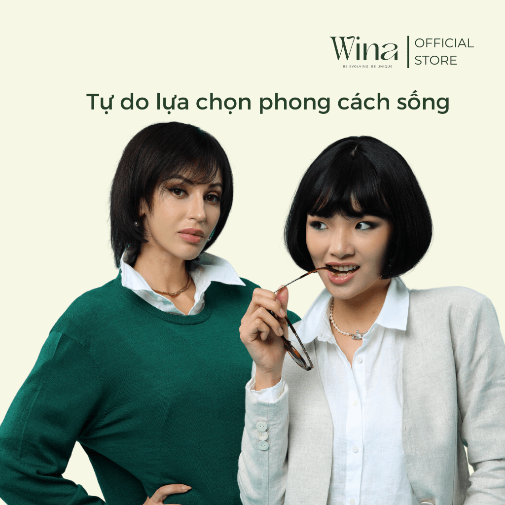 Tóc Giả Nữ Nguyên Đầu Bằng Tóc Thật Bob Ngắn Full Kim