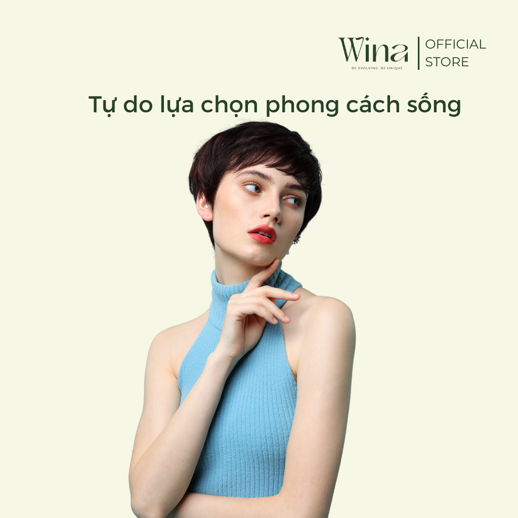 Tóc Giả Nguyên Đầu Tém Bằng Tóc Thật Nâu Đen | Wina Wigs