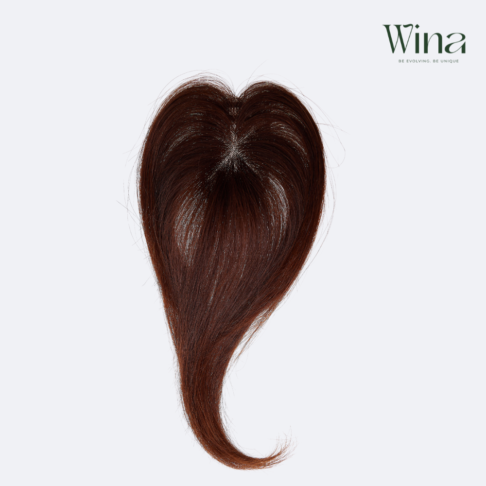 Tóc Giả Che Hói Đỉnh Đầu Nữ - Hai Mái Siêu Da 3D Dài 30 - 35cm | Wina Wigs
