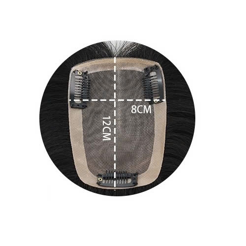 Tóc Giả Che Hói Đỉnh Đầu Nữ - Hai Mái Siêu Da 4D Dài 35cm | Wina