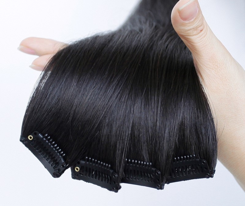 Tóc Giả Kẹp Đơn 1 Phím Rời 100% Tóc Thật