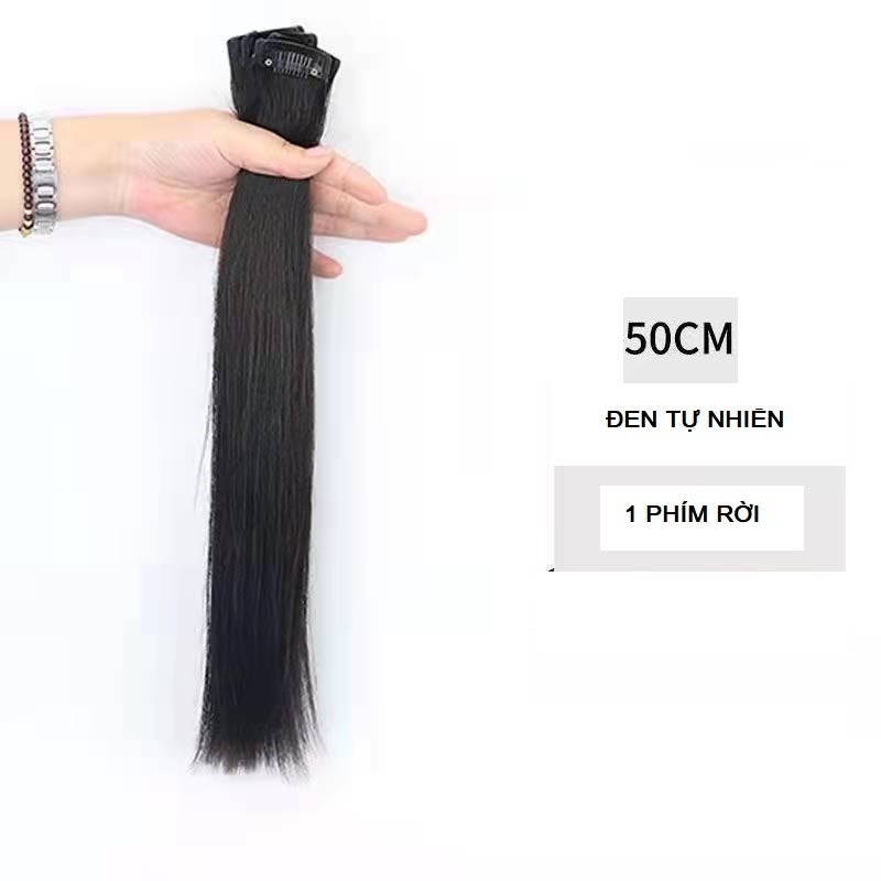 Tóc Kẹp 1 Phím 1 Kẹp Bằng Tóc Thật Ngang 3cm 60cm TKN-017 | Tóc Giả Wina