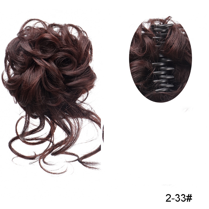 Búi Tóc Giả Ngoặm Xoăn Kiểu Cô Dâu WINA Sợi Nhân Tạo BNX-1
