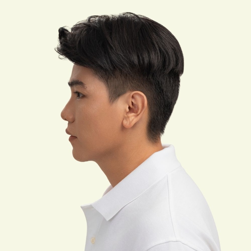 Tóc Giả Nam Che Phủ Đỉnh - Basic Cổ Điển Nâu Đen Siêu Da 3D