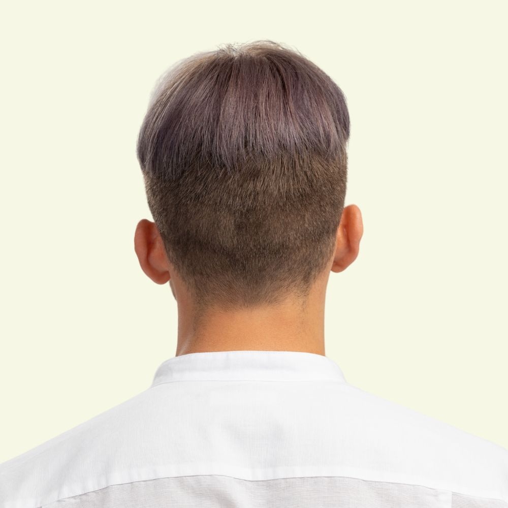 Tóc Giả Nam Che Phủ Đỉnh - Cherry Tím Khói