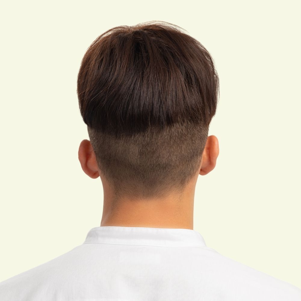 Tóc Giả Nam Che Phủ Đỉnh - Hai Mái Rủ Nâu Socola