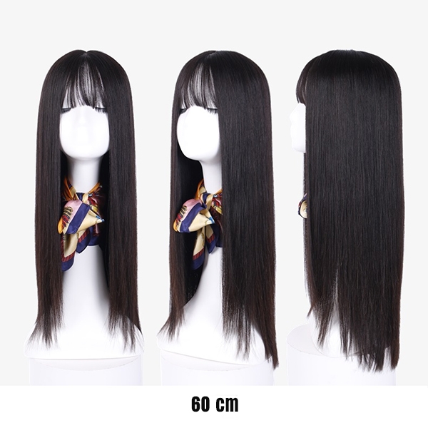 Tóc Giả Nữ Nguyên Đầu - Siêu Da Kiểu Mái Thưa Dài 60cm | Wina